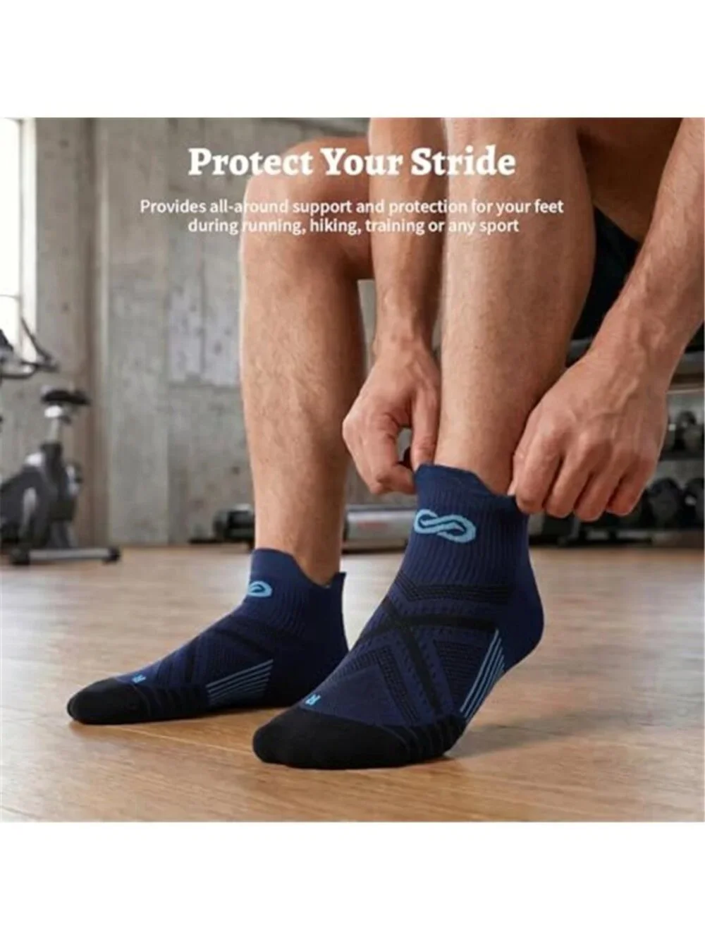 6 Pairs Unisex Compression Socks Ankle Running Socks for Plantar Fasciitis